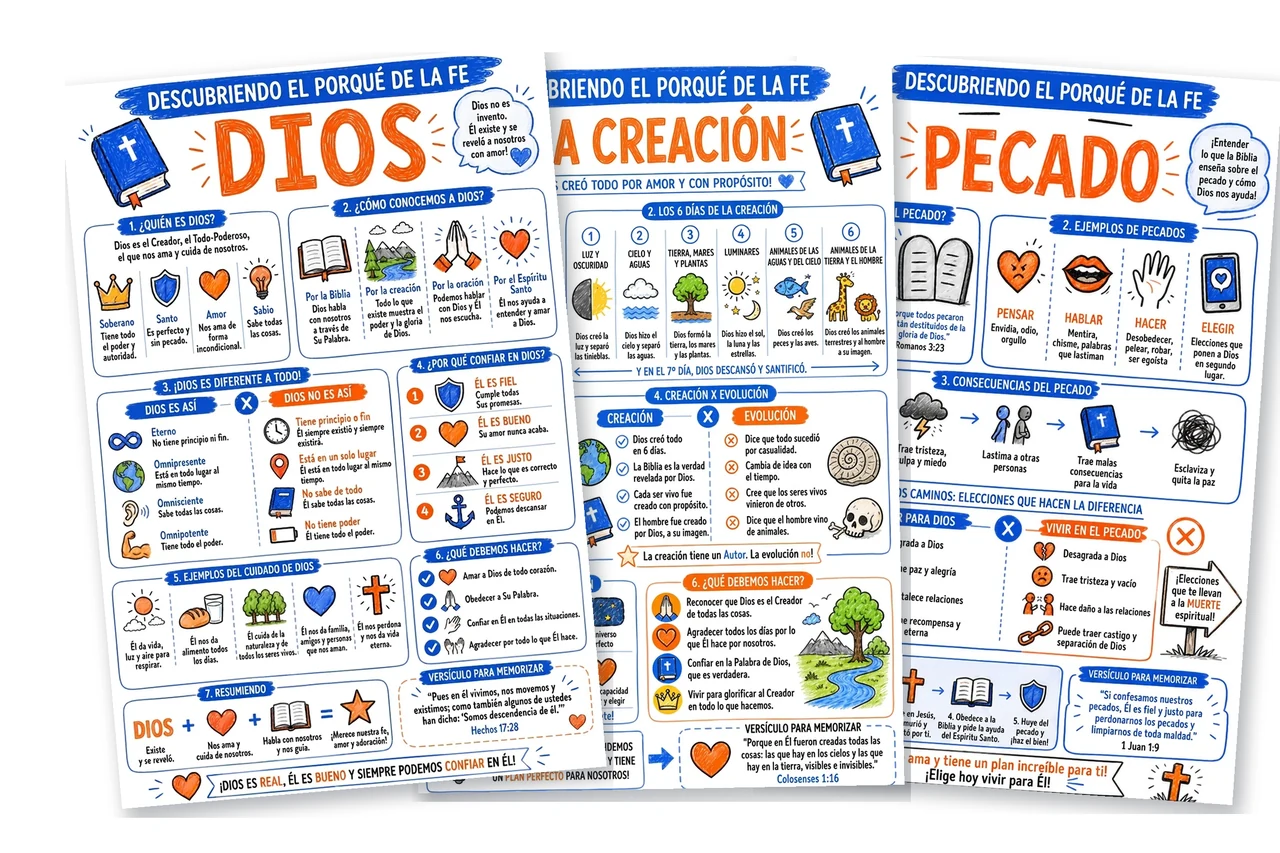 Muestra de las hojas de actividades