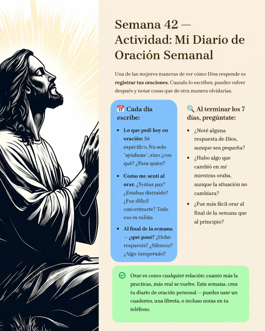Actividad de la semana 42: mi diario de oración semanal